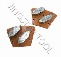 Trapezoid Double Coffin Segments Metal Bond Diamond Concrete Grinding Shoes