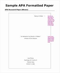 Like most apa style papers, it includes tables and several references to scholarly journals relevant to its we've included a full paper below to give you an idea of what an essay in apa format looks like. Free Samples Of Apa Style Papers
