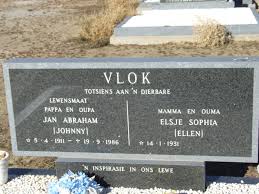 Jan Abraham “Johnny” Vlok (1911-1986)