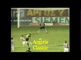 Ελ αραμπί και καμαρά σκόραραν για τους φιλοξενούμενους στο πρώτο μέρος. 2002 03 Olympiakos Aek 1 2 Alpha Youtube