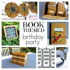 Book page harts garland made by the couple. B Is For Book Themed Birthday Party Jaime Costiglio