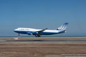 In pitch modes other than flch spd, vnav xxx, or toga, selecting thr sets thr ref. Airplane Art United Airlines Boeing 747 400 Arriving Into San Francisco Economy Class Beyond