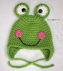 Crochet Frog Hat Pattern Repeat Crafter Me Crochet Frog Crochet Animal Hats Crochet Baby Hats