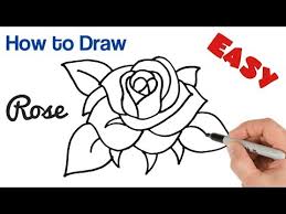 How To Draw A Rose Super Easy Art Tutorial Step By Step For Beginners Youtube As shown in the picture, draw a. how to draw a rose super easy art