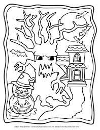 Haunted houses, cats on brooms, monsters and pumpkin coloring pages. Halloween Coloring Pages Easy Peasy And Fun