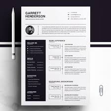 As you can see, it provides plenty of relevant information about the. One Page Resume Template Cover Letter Cv Ms Word Crella
