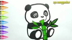 Download gambar animasi panda lucu format gif. Mudahnya Ayo Belajar Cara Menggambar Panda Lucu Dan Mewarnai Kartun Untuk Anak Anak Indonesia Youtube