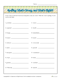 Your Students Will Learn The Difference Between Right And Wrong In Spelling With This Proofing And Editi Spelling Worksheets Grade Spelling 3rd Grade Spelling