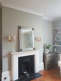 We Painted The Living Room In Farrow Ball Drop Cloth A Lovely Grey Green Farrow And Ball Living Room Living Room Paint Living Room Green
