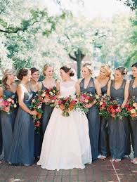 Riverside Wedding Inspiration Lucky In Love Blog Slate Blue Bridesmaid Dresses Blue Fall Wedding Blue Bridesmaids