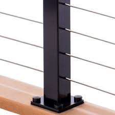 (pack of 12 + cutter). Cable Railing Post Deck Mount Intermediate
