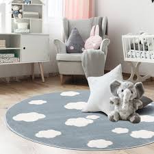 Livone Kinderteppich Happy Rugs Sky Cloud Rund Kinderteppiche Baby Mobel Teppich Kinderzimmer