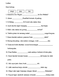 Isi tempat kosong dengan jawapan yang paling sesuai. Imbuhan Akhiran Tahun 1