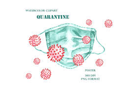 ✓ free for commercial use ✓ high quality images. Watercolor Clipart Quarantine Coronavirus Pandemic Covid 19 Png By Illustrator Sabina Z Thehungryjpeg Com