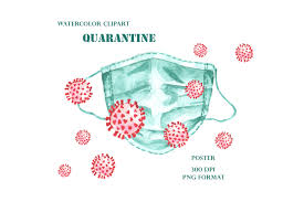 ✓ free for commercial use ✓ high quality images. Watercolor Clipart Quarantine Coronavirus Pandemic Covid 19 Png By Illustrator Sabina Z Thehungryjpeg Com