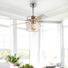 Any homeowner or renter has encountered ugly ceiling fans at some point. 52 Led Drum Shade Ceiling Fan With Remote Chrome Jonathan Y Target