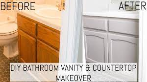 Diyhomedesignideas.com has been visited by 10k+ users in the past month Diy Bathroom Vanity And Countertop Makeover Youtube