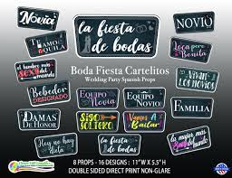 Boda Fiesta Cartelitos Spanish Wedding Photo Prop Signs - Etsy