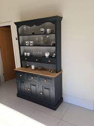 An Old Dresser Painted In Farrow Ball Railings Purbeck Stone Dining Room Dresser Furniture Makeover Diy Home Bar