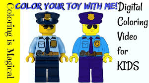 Lego Police Toy Coloring Page Lego Video Youtube