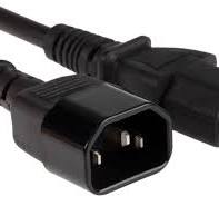 RS PRO Straight IEC C13 Socket to Straight IEC C14 Plug Power Cord, 3m