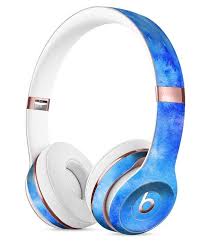 Washed Ocean Blue 402 Absorbed Watercolor Texture Full Body Skin Kit For The Beats By Dre Solo 3 Wireless Headphones Beats Headphones Wireless Wireless Headphones Beats By Dre