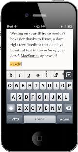 I feel like a total failure and that everything i've done over the past four years is just going down the drain because i can't put my entire backstory and personality into an. Essay The Smart Intuitive Html Powered Text Editor For Iphone Ipad Macstories