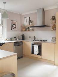 7 Pink Kitchens That Will Convince You To Stray From White Cabinets Plywood Kitchen Pink Kitchen Plywood Cabinets