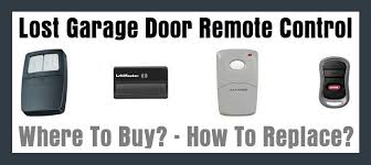 Lost Garage Door Remote Control How To Replace