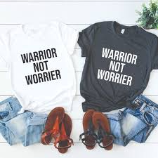 Warrior Not Worrier Christian Graphic Tee Shirt Boutique