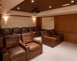 Basement Home Theater With 110 Screen Surround Sound System Recliners Electronic Equipment Was Installed By Media Rooms I Media Room Chairs Media Room Home