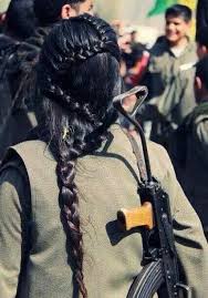 Warrior Braid What She Is Doing Is More Important Than Her Hair But What An Amazing Braid Kurdish Women Fight Female Soldier Warrior Braid Female Fighter