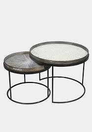 For one, they're aesthetically pleasing. Coffee Table Round Nesting Set Low O Henry