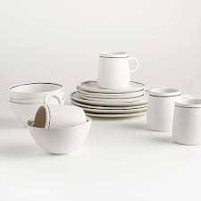 Add to favorites tree art plate,thermosaf® dinnerware,black and white dishes,cabin dishes,vintage tree plates #773. Black And White Dinnerware Crate And Barrel