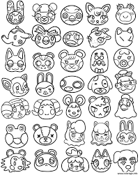 Coloriage Animal Crossing Kawaii Cute Head Dessin Animal Crossing à imprimer