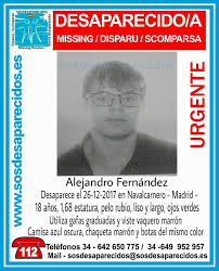 Alejandro fernández larrañaga, urólogo en. Sos Desaparecidos Busca A Un Joven De 18 Anos Desaparecido En Navalcarnero Actualidad 21