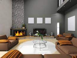 Living Room Modern Interior Design Living Room Corner Fireplace Wall Stone Gray Wall Brown R Simple Living Room Designs Fireplace Design Corner Gas Fireplace