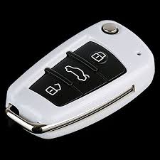 Audi Key Fob Case Cover Shell Replacement Smart Remote Keyless Entry White Painted Protector Plastic Holder For Audi A3 Car Audio Keyless Keyless Entry Systems