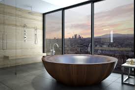 Badewannen im hornbach onlineshop & im markt: Runde Holzbadewanne Aus Einem Guss Alegna