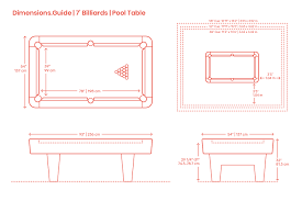 7 foot billiards pool table dimensions drawings