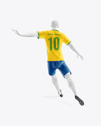 Download Soccer Team Kit Mockup With Mannequin Back View In Apparel Mockups On Yellow Images Object Mockups