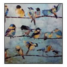 Easy Birds On A Wire Painting Birds On Wire Painting Print Zazzle Com Bird Canvas Oil Painting On Canvas Canvas Art