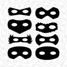 Download Cricut Template Superhero Eye Masks Masquerade Silhouette No Fill Svg Files Printable Halloween Costume Photo Booth Birthday Party Prop Diy Cricut Photo Booth Birthday Party Birthday Party Props