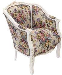 Heatherbrook upholsted floral pattern grey wingback chair with distressed grey legs cvfzr4502. Casa Padrino Baroque Lounge Chair White Floral Pattern 70 Cm X H 100cm Solid Wood