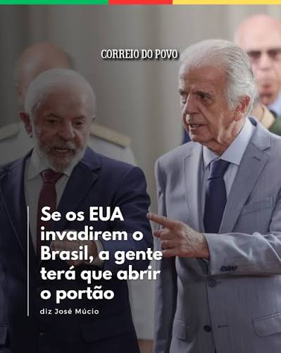 O ministro da Defesa, José Múcio, afirmou nesta terça-feira (4) que, em uma  eventual invasão dos Estados Unidos ao Brasil, a estratégia mais sensata  seria "abrir os portões". Segundo ele, o País