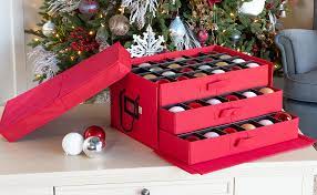 I did manually trim the inside ornament holder piece down by 3/4 and it fit perfectly! Amazon Com Christmas Ornament Storage Box With Dividers Holds 72 Ornaments Up To 3 Inches In Diameter Acid Free Removable Trays With Separators 3 Removable Drawer Style Trays Red Home Improvement