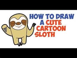 Draw a second, shorter line that travels back towards the over arching shape to create a rounded thick leg. Cute Sloth Face Drawings Shefalitayal