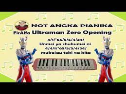 Not Angka Pianika Lagu Opening Ultamen Zero