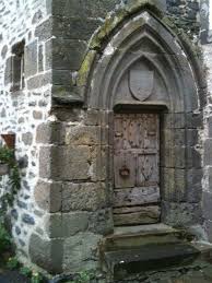 Salers Medieval Door Cantal Dept Auvergne Region France Salers Auvergne Portes Anciennes