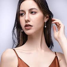 PHNIBIRD Kulak Klipsleri Kulak Deliksiz Bayanlar 925 Ayar Gümüş Damla Küpe  Uzun Zirkonyalı Düğün Küpeleri Anne Kadın Kız Gelin İçin (A) :  Amazon.com.tr: Moda